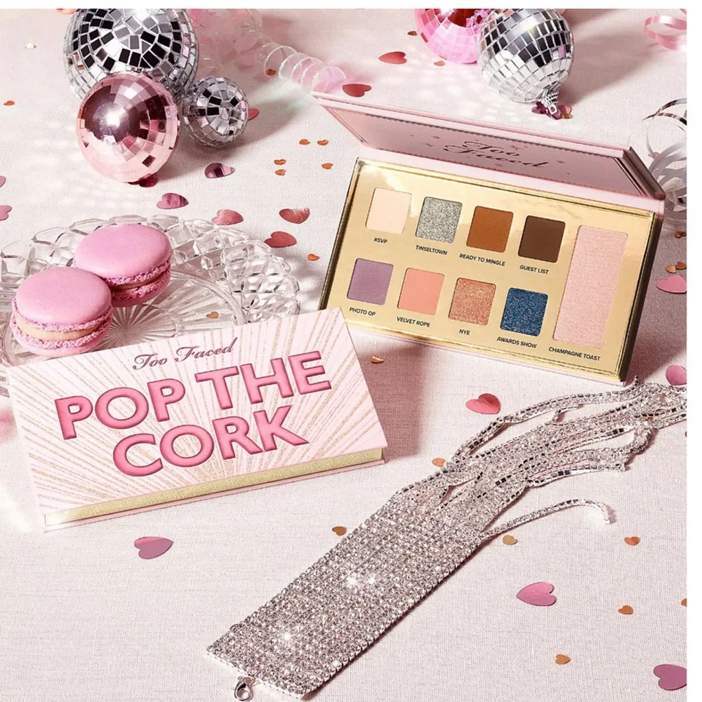 Too Faced Pop the Cork 🍾 Eyeshadow Palette + Lip Injection Lip Plumper Gloss 💋